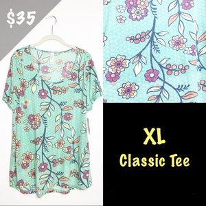 NWT LuLaRoe XL Classic Tee Soft Floral